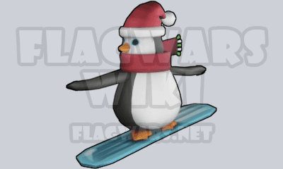 Snowboarding Penguin
